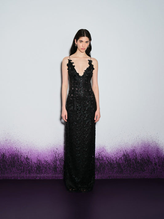 Ailora | Cosmo Floral-Strap Brocade Dress1